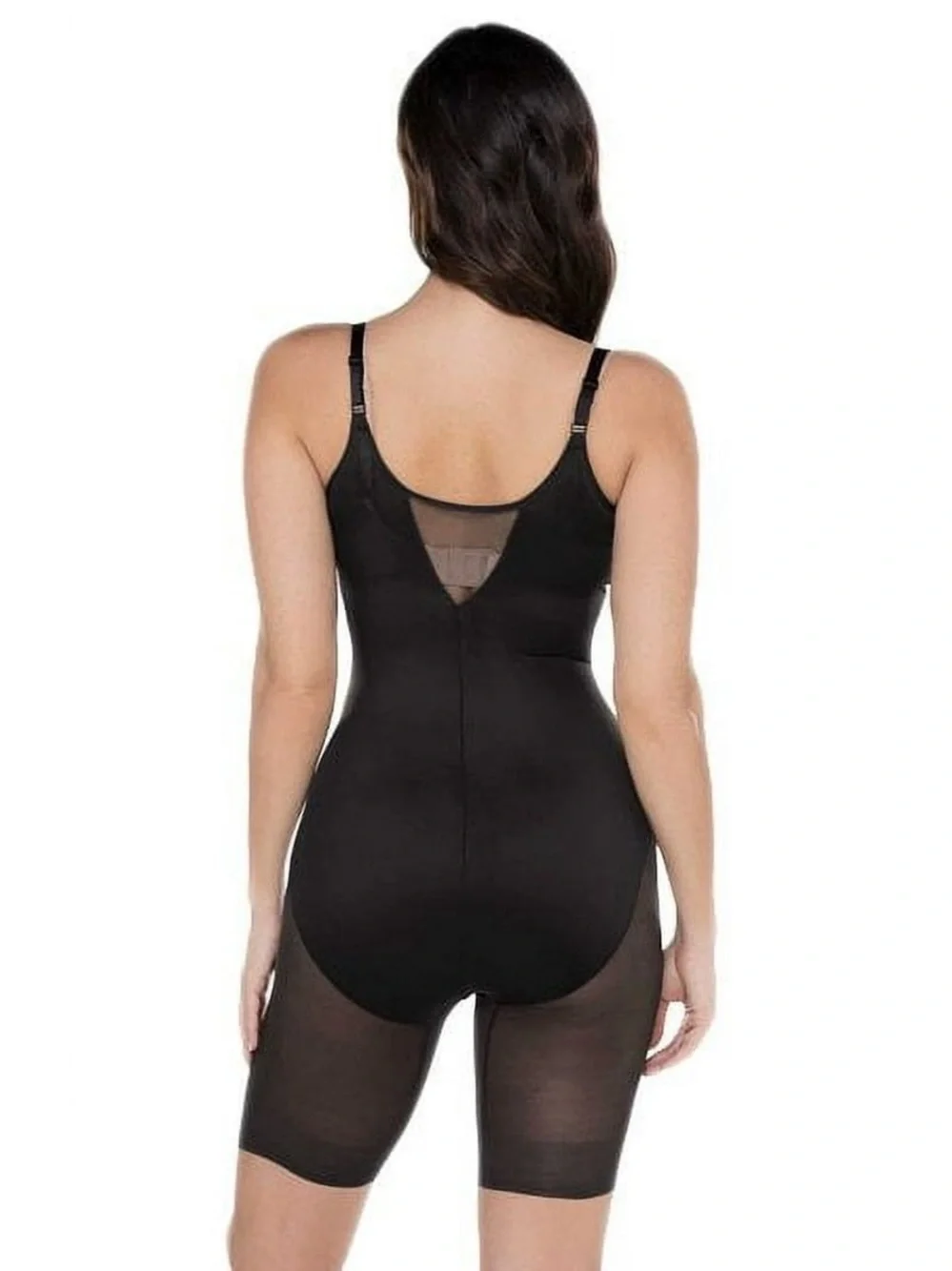 Miraclesuit Womens 2XL Black Sexy Sheer Extra Firm Control Open-Bust Bodysuit
